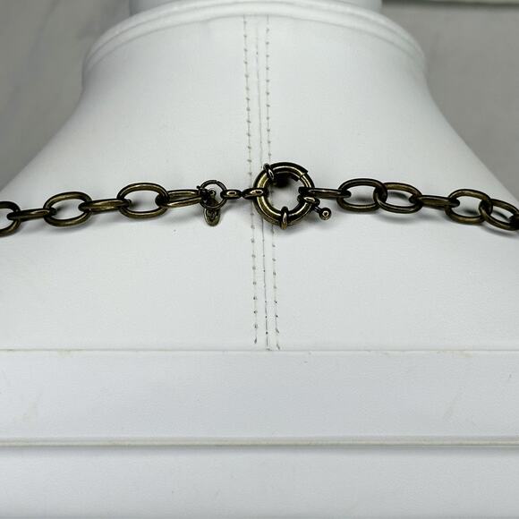Premier Designs Chunky Floral Gold and Silver Tone Chain Link Necklace - Picture 5 of 12